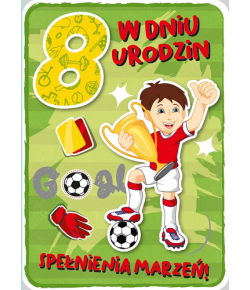 Kartka na 8 urodziny dla sportowca GM 697