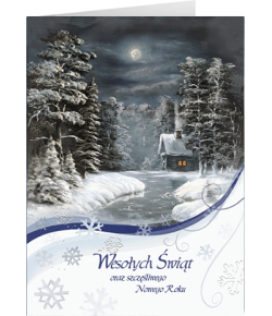 Cicha Noc kartka świąteczna z życzeniami B-T 588