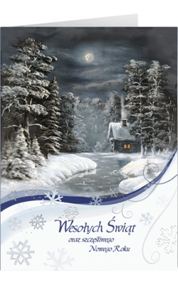 Cicha Noc kartka świąteczna z życzeniami B-T 588