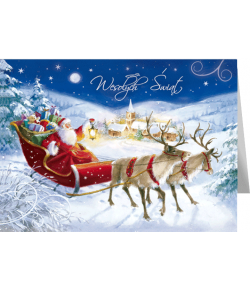 Wesoła kartka świąteczna z życzeniami B-T 587