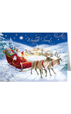 Wesoła kartka świąteczna z życzeniami B-T 587