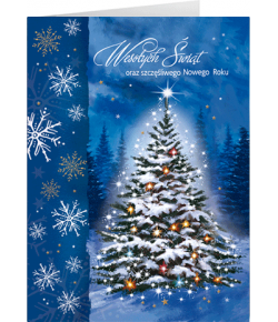 Świąteczna Choinka kartka z tekstem B-T 586
