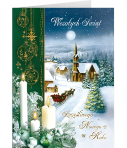 Karnet świąteczny z życzeniami B-T 573