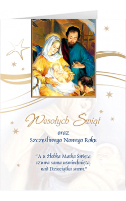 Święta rodzina kartka z tekstem BR-T 22