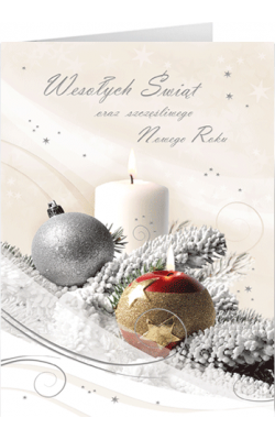 Stroik świąteczny kartka z życzeniami K-T 161