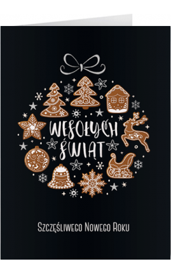 Karnet świąteczny z tekstem K-T 163