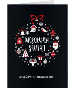 Karnet świąteczny z życzeniami K-T 165