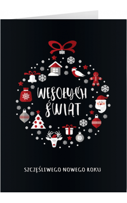 Karnet świąteczny z życzeniami K-T 165