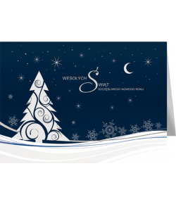 Pejzaż zimowy kartka bez życzeń  K-BT 152