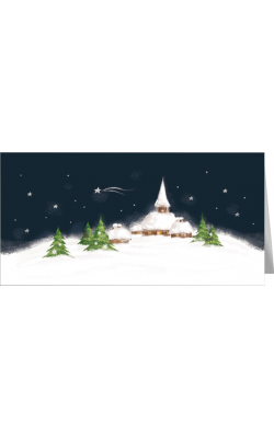 Świąteczny pejzaż zimowy L-T 968