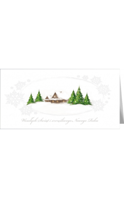 Świąteczny pejzaż zimowy L-T 978