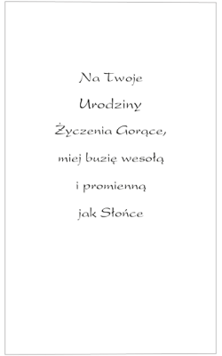 Kartka urodzinowa PR05