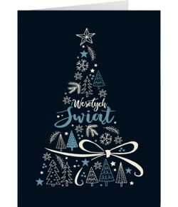 Karnet z choinką, z tekstem GD-T 107