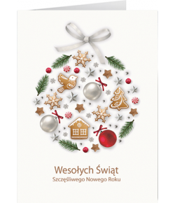 Kartka świąteczna z życzeniami GD-T 110