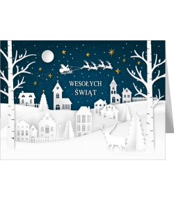 Pejzaż zimowy kartka z tekstem GD-T 111