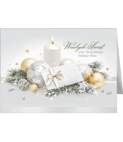 Kartka świąteczna z opłatkiem , bez tekstu GD-BT 90