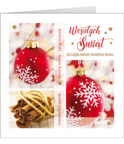 Kartka świąteczna wielojęzyczna S-T 53