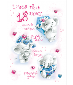 Kartka na 18-tkę z życzeniami  GI 08