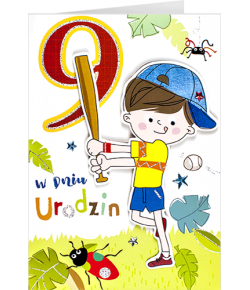 Kartka na 9 urodziny dla super chłopaka M 703