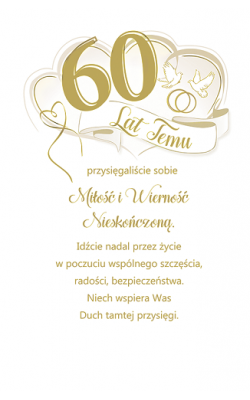 kartka na 60 Rocznicę ślubu RS9