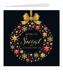 Firmowa Kartka świąteczna z życzeniami S-T 58