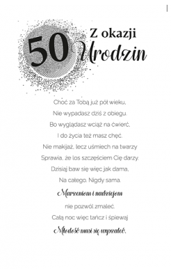 Kartka na 50 urodziny dla kobiety  DH3