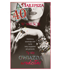 40 urodziny kartka dla koleżanki DH6