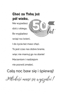 Kartka na 50 urodziny dla mężczyzny DH7