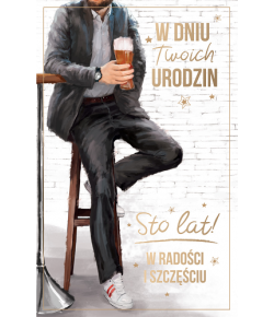 Kartka na urodziny dla mężczyzny  PAB1