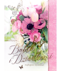 Dla Babci i Dziadka kartka z życzeniami HM1252