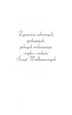 Kartka na Wielkanoc z życzeniami BW-T 53