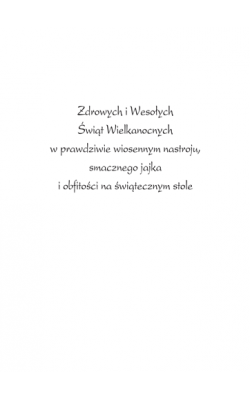 Kartka Wielkanocna z tekstem BRW-T 9